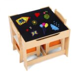 Set masuta si 2 scaune , lemn natur, U-Grow - Image 6