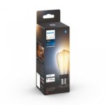 Bec LED inteligent vintage (decorativ) Philips Hue Filament Edison ST64 ,Bluetooth, E27, 7W (40W), 550 lm, lumina alba (2200-4500K)
