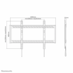Suport TV fix de perete Neomounts, 60"- 100", VESA 900x600mm, suporta pana la 125kg, negru - Image 6