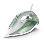 Fier de calcat Philips Azur DST7012/70, 2600W, debit de abur continuu de 45g/min si jet de abur de 220 g, talpa SteamGlide Plus, rezervor de 300ml si sistem de curatare automata cu rezervor integrat pentru calcar, verde/ gri