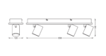 Spot LED triplu ajustabil Ledvance DECOR MARS, 41W, 3100 lm, lumina calda (3000K), IP20, 558mm, Alb, clasa energetica F - Image 3