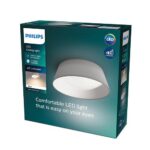 Plafoniera LED Philips Dawn CL258, 14W, 1100 lm, lumina calda (3000K) ,IP20, 34cm, Metal/Plastic, Gri - Image 2