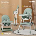 Scaun de masa 2 in 1, pliabil, verde, U-Grow - Image 3