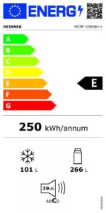 Combina frigorifica HEINNER HCNF-V366E++, No Frost, 366 l, Clasa E, Alb - Image 9