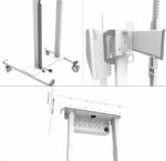 Stand mobil motorizat Neomounts by Newstar, 37"-100", 110 kg, VESA 800x600, alb - Image 5