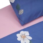 Lenjerie Vanora de pat king size Microfibra Blue Daisy - Image 3