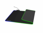 Mousepad Genesis Boron 500 XXL, iluminare RGB, material cauciuc + textil, dimensiuni 800x400x4 mm, negru - Image 2