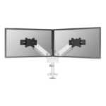 Brat dublu monitor Neomounts DS65S-950WH2; pentru display-uri cu diagonale 24"-34", sistem de prindere VESA 75x75~100x100, greutate maxima suportata 11 - per ecrankg, full motion, tilt +70°, swivel 90°, rotate 90°; gas spring; culoare alb. Garantie 5 ani