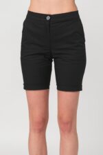 PANTALONI SCURT CASUAL FEMEI BLACK S - Image 5