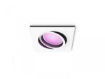 Spot LED RGB incastrat Philips Hue Centura, Bluetooth, GU10, 5.7W, 350lm, lumina alba si color (2000-6500K), IP20, 9cm, Alb