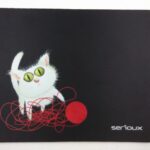 Mouse pad Serioux, model Cat and ball of yarn, MSP01, suprafata textila, baza cauciucata, 250*200*3mm