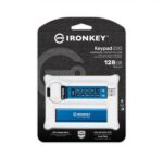 Memorie USB Kingston IronKey Keypad 200 128GB, USB 3.2, Albastru - Image 4