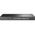 "JetStream™ 24-Port 2.5GBASE-T and 4-Port 10GE SFP+ L2+ Managed Switch with 16-Port PoE+ & 8-Port PoE++ PORT: 24× 2.5G RJ45 Ports (8× 2.5G PoE++ Ports & 16× 2.5G PoE+ Ports), 4× 10G SFP+ Slots, RJ45/Micro-USB Console Port SPEC: 802.3bt/at/af, 500 W PoE Power, 1U 19-inch Rack-mountable Steel Case
