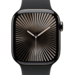 Apple Watch Series 10 GPS + Cellular 46mm Slate Titanium Case with Black Sport Band - M/L