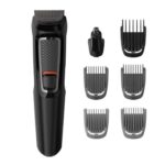 Aparat de tuns barba si parul PHILIPS 7 in 1 Multigroom MG3720/15, Lame cu ascutire, Acumulator, 2 piepteni barba, 2 piepteni pentru  aspect nebarbierit, 1 pieptene par, Negru, L x A x I (mm) 68x138x223