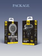 Suport Auto Telefon Serioux, cu incarcare Wireless 15W, compatibil MagSafe, prindere grila ventilatie, Intrare: 5V=2A 9V=2A, Ieșire: 5W 7.5W 10W 15W(Max), Dimensiuni: 61*84*71mm - Image 15