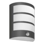 Aplica LED pentru exterior cu senzor de miscare Philips Python, 6W, 450 lm, lumina calda (2700K), IP44, 95x171x215mm, Antracit