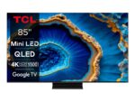 Televizor Smart Mini LED TCL 85C805, 216 CM (85``), 4K, 240Hz, Wi-Fi, Negru