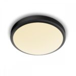 Plafoniera LED Philips Doris CL257, 17W, 1500 lm, lumina calda (2700K) ,IP44, 31.3cm, Negru