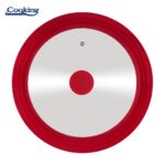 CAPAC STICLA CU MARGINE DIN SILICON AJUSTABILA PE 3 DIMENSIUNI 16/18/20 CM, ROSU, COOKING BY HEINNER - Image 3