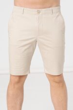 PANTALONI SCURT CASUAL BARBATI BEIGE S - Image 5