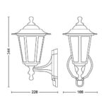 Aplica tip felinar pentru exterior cu senzor de miscare PhilipsPekingUP, 1xE27, max 60W, IP44, 220x175x370mm, Negru - Image 2