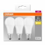 3 Becuri LED Osram Base Classic A, E27, 13W (100W), 1521 lm ,luminacalda(2700K)