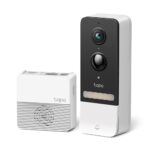 TP-Link Sonerie video smart TAPO D230S1, Senzor: 1/2.7“, Lentile F/NO: 2.1, IR pana la 7m, Rezistenta la ap: IP64, Unghi vizualizare: 160° pe diagonală, Rezolutie: 2K 5MP (2560 × 1920px), Compresie video: H.264, Microfon și difuzor încorporate, Standarde și Protocoale: IEEE 802.11b/g/n, 2.4 GHz