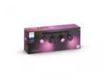 Spot LED RGB Cvadruplu Philips Hue Fugato, Bluetooth, 4xGU10, 4x5.7W ,1400 lm, lumina alba si color (2000-6500K), IP20, Metal, Negru - Image 4
