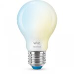 Bec LED inteligent WiZ Connected Whites A60, Wi-Fi, E27, 7W (60W),806lm, lumina alba (2700-6500K), compatibil Google Assistant/Alexa/Siri