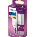 Bec LED Philips B35, EyeComfort, E14, 5W (40W), 470 lm, luminacalda(2700K), mat
