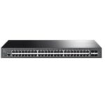 "JetStream™ 48-Port Gigabit L2+ Managed Switch with 4 10GE SFP+ Slots PORT: 48× Gigabit RJ45 Ports, 4× 10G SFP+ Slots, RJ45/Micro-USB Console Port SPEC: 1U 19-inch Rack-mountable Steel Case FEATURE: Integration with JetStream™ SDN Controller, Static Routing, OAM, sFlow, DDM, 802.1Q VLAN, QinQ