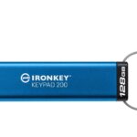 Memorie USB Kingston IronKey Keypad 200 128GB, USB 3.2, Albastru