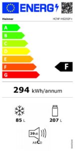 Combina frigorifica HEINNER HCNF-HS292F+, No Frost, 292 l, Clasa F, Nu, Alb - Image 3
