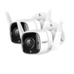 Outdoor Security Wi-Fi Camera, 2-Pack SPEC: 2K (2304x1296), 2.4 GHz, 2T2R, 2 × External Antennas, 1 × Ethernet Port FEATURE: Smart AI Detection and Notifications (motion, people), Sound and Light Alarm, Remote Control, Two-Way Audio, Voice Control (Works with Google Assistant and Alexa), Local - Image 3