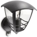 Aplica tip felinar pentru exterior cu senzor de miscare Philips CreekUP ,1xE27, max 60W, IP44, 130x180x195mm, Negru - Image 2