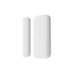 Contact magnetic wireless AXPRO Hikvision DS-PDMCS-EG2-WE, frecventa operare: 868 MHz, transmisie:  Tri-X Wireless, criptare: AES-128, distanta comunicare: 1200 m in camp deschis, metoda de detectie: deschidere contact, SSI(Signal Strength Indicators), Environment Temperature Indication, indicator