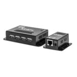 Lindy 50m 4 Port USB 2.0 Cat.5e Extender  Technical details  Specifications  USB Standard: USB 2.0 Supported Bandwidth: 480Mbps Maximum Distance: 50m (164.04ft) Transmission Medium: Cat.5/5e/6 or higher network cable Chipset: NS1021 Special Features: Power over Cable   Connectors  Transmitter Input - Image 3