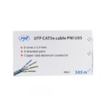 Cablu UTP CAT5e PNI U05 cu 4 perechi pentru internet 1 Gigabit si sisteme de supraveghere Rola 305m - Image 3