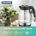 FIERBATOR ELECTRIC CU FILTRU CEAI HEINNER HEK-TF2200GBK - Image 3