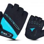 MANUSI B-RACE CU GEL NEGRU/TURCOAZ, M