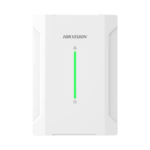 Receptor wireless Hikvision DS-PR501-HWE, frecventa de operare  868MHz, comunicare wireless bidirectionala, accepta 32 detectori wireless, 12 sirene wireless, 8 tastaturi/cititoare wireless, 64 telecomenzi wireless, distanta de comunicare 1600m in camp deschis, se conecteaza la BUS, are functie de