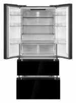 Combina frigorifica HEINNER HCFD-M516INVHGBKE++, No Frost, 516 l, Clasa E, Compresor inverter, Sticla Neagra - Image 2