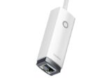 ADAPTOR RETEA Baseus Lite, USB Type-C to RJ-45 10/100 Mbps Adapter, LED, alb - Image 2