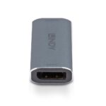 Adaptor Lindy DisplayPort 1.4 Repeater, latime de banda suportata 32.4 Gbps, rezolutie maxima 7680x4320@60Hz 4:4:4 8bit, material aluminiu, gri - Image 2