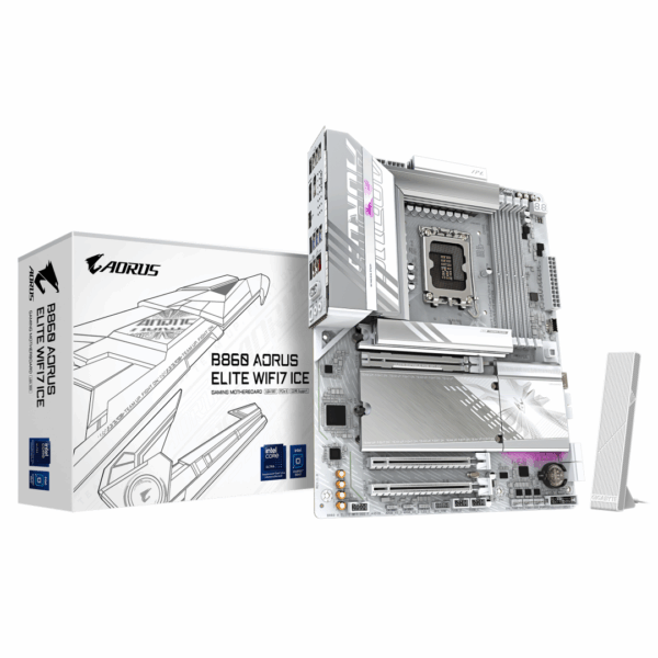 Placa de baza Gigabyte B860 AORUS ELITE WIFI7 ICE, Socket 1851, DDR5, ATX