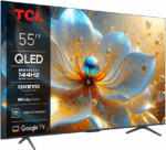 Televizor TCL QLED 55T8C, 139 cm, Smart Google TV, 4K Ultra HD, 144Hz, Onkyo - Image 2