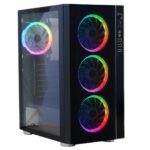 Carcasa SPACER SPCS-GC-RAINBOW, RGB, Mid Tower, Black - Image 5