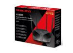 Mercusys Router, AX3000, MU-MIMO, Dual-Band, WPA3, Standarde wireless: Wi-Fi 802.11ax/ac/a/b/g/n, Rata semnal: 2402 Mbps (5 GHz) + 574 Mbps (2.4 GHz), Securitate Wireless:  WEP, WPA / WPA2-Personal, WPA2 / WPA3-Personal, Interfață: 1× Port WAN Gigabit + 3× Porturi LAN Gigabit,   4× Antene fixe - Image 3