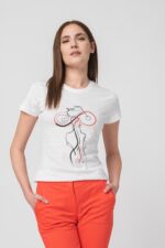 TSHIRT CASUAL F DOAMNA CU... WHITE-XS - Image 2